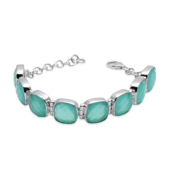 Chalcedoon aqua Armband model B5-055